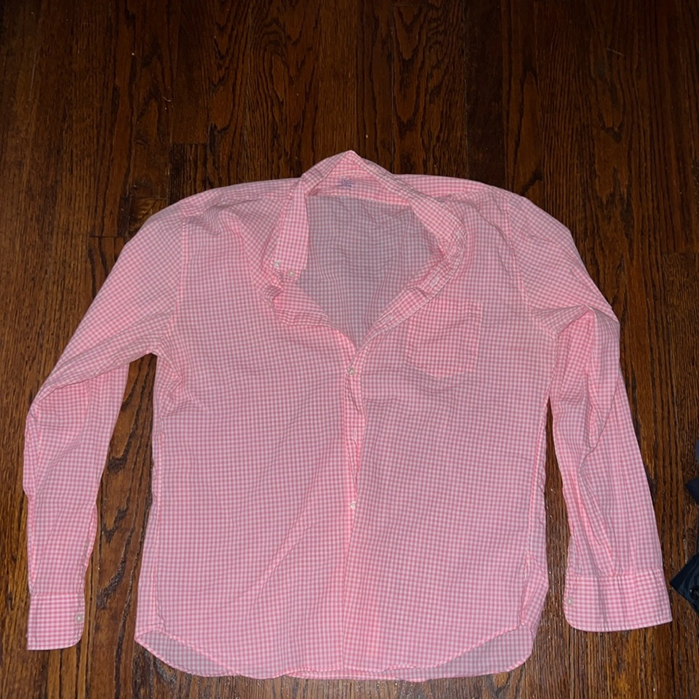 Jcrew EUC Pink Check Men’s XL Slim Fit Button Down. Pristine!